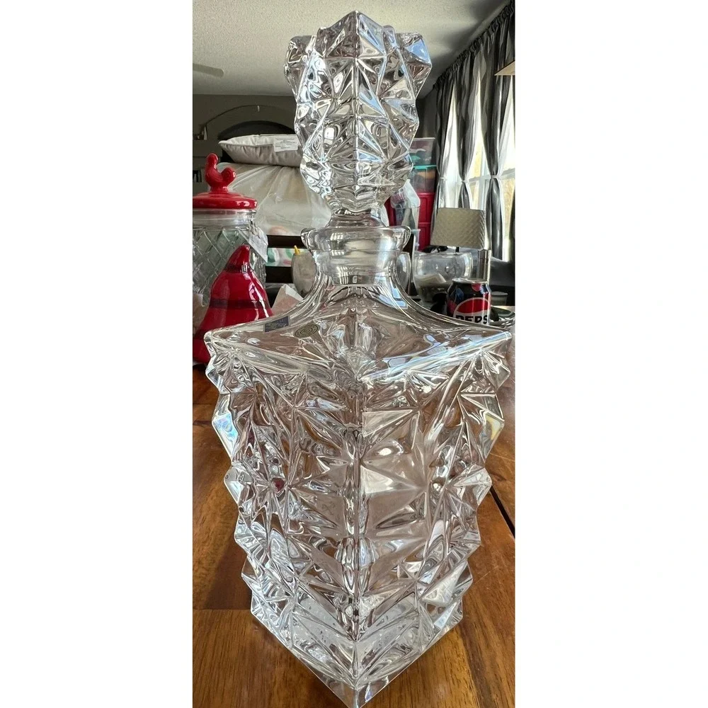 Bohemia Crystal Decanter Unisex OS Clear NWOT 24% Lead Glass Czech Republic - Picture 3 of 9